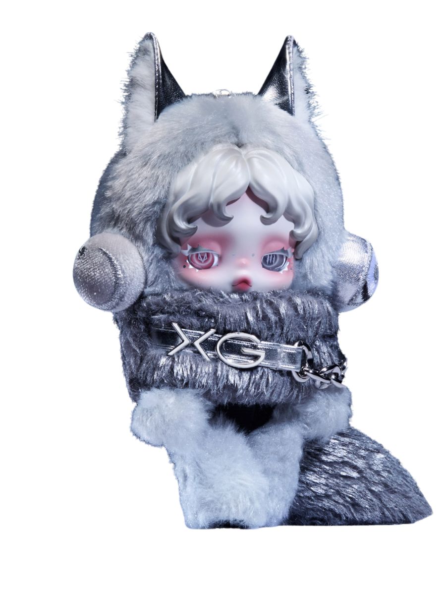 POP MART Silver Plush Doll Pendant – SKULLPANDA x XG Japan Exclusive