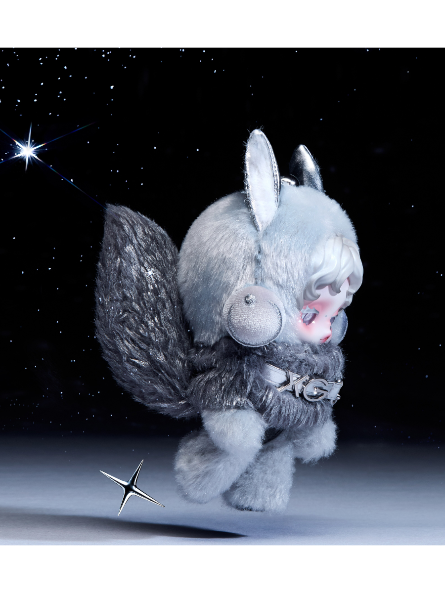 POP MART Silver Plush Doll Pendant – SKULLPANDA x XG Japan Exclusive