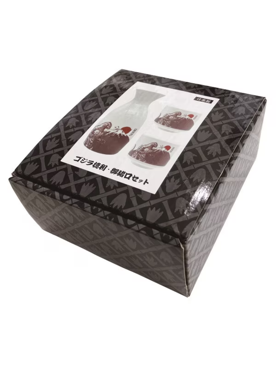 Toho Godzilla Sake Tokkuri and Ochoko Ceramic A Set