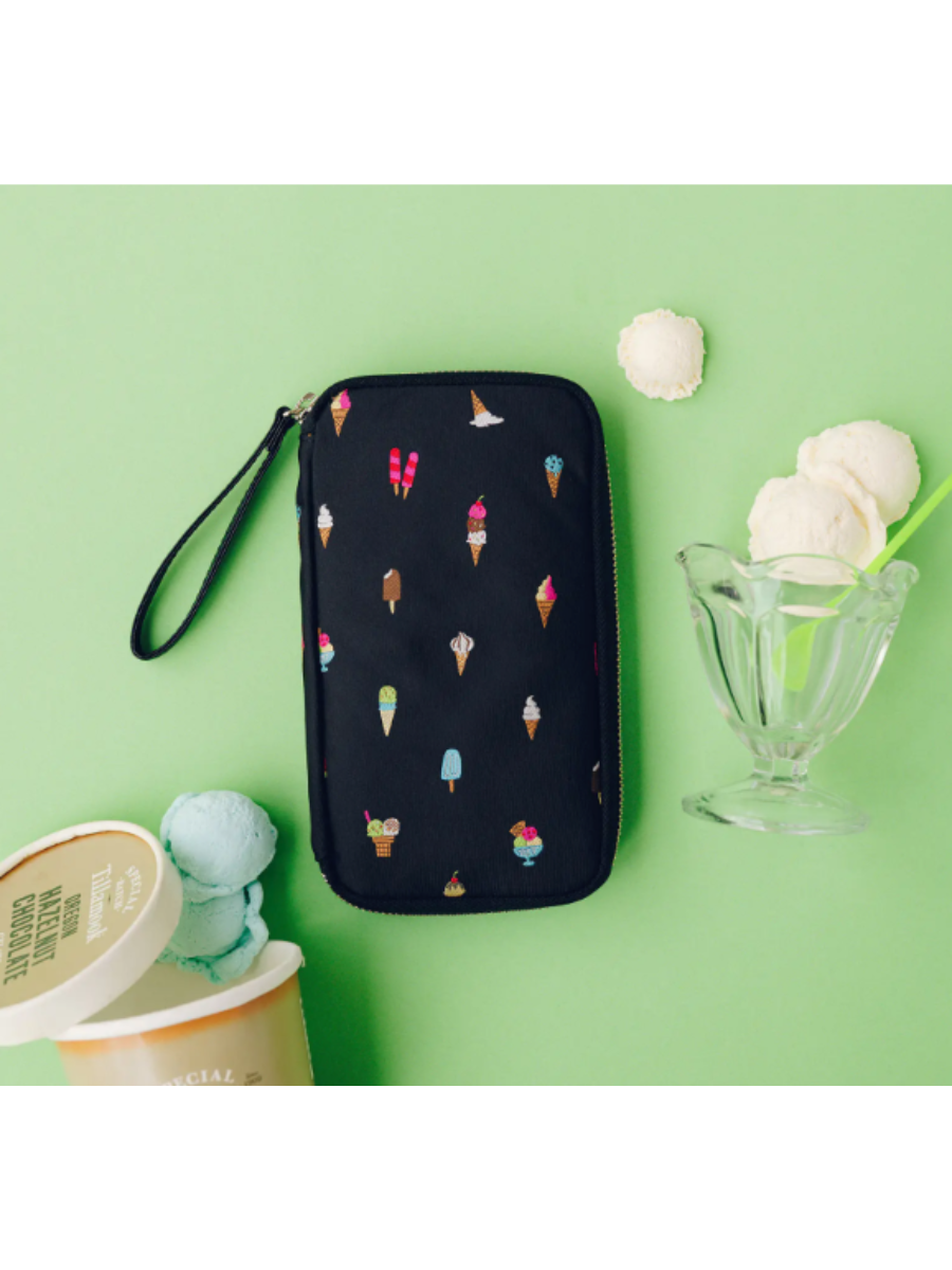 Hobonichi Techo 2026 Tie & Chief Happy Ice Cream Small Drawer Pouch