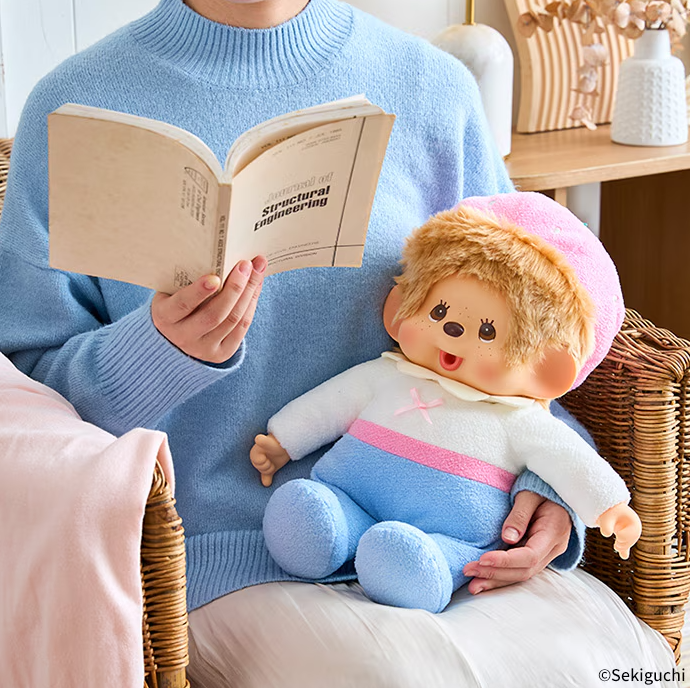 Sweet Sugar Monchhichi Soft L Size Boy – Strawberry Cake Romper Edition