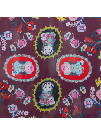 Yumi Kitagishi Pink Illustration Scarf