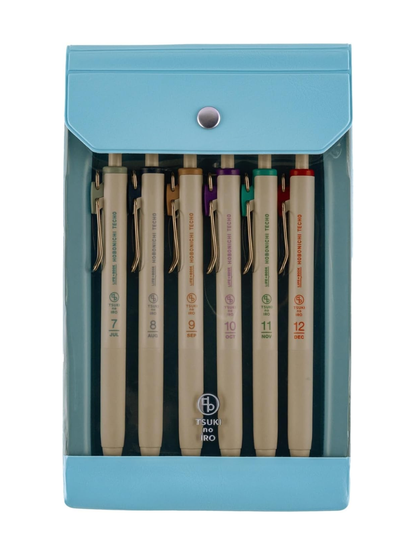 Hobonichi Techo 2026 TSUKI no IRO Uni-ball One 0.38mm Pen Set 6 Colors with Case