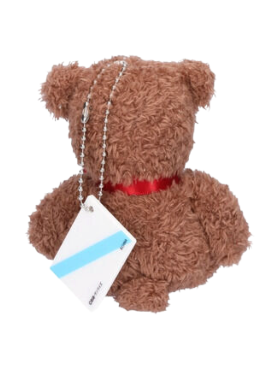 Bandai Record Height W Teddy Bear Mascot Keychain Plush