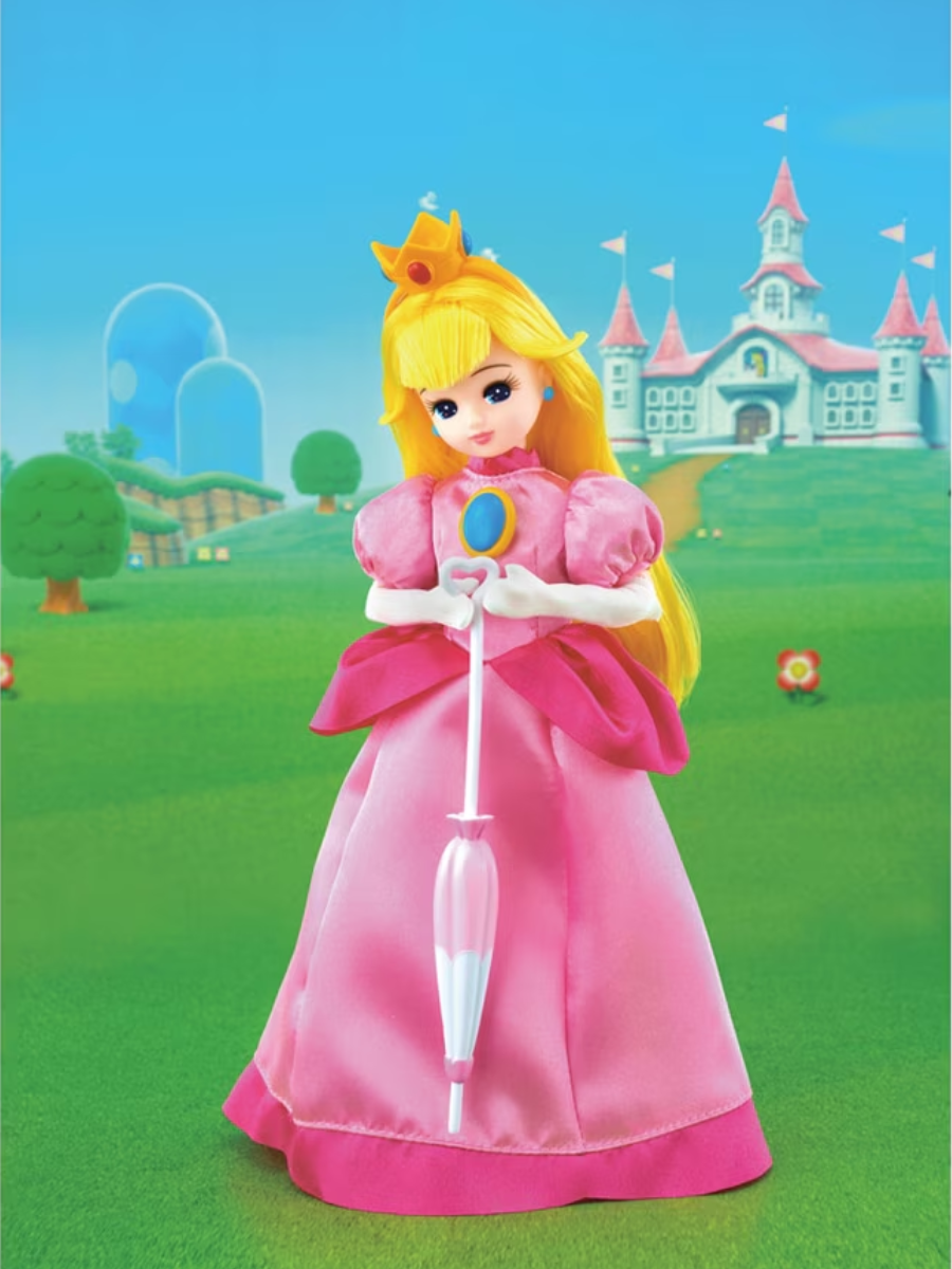 Super Mario Licca-chan Princess Peach Style Doll Figure Set