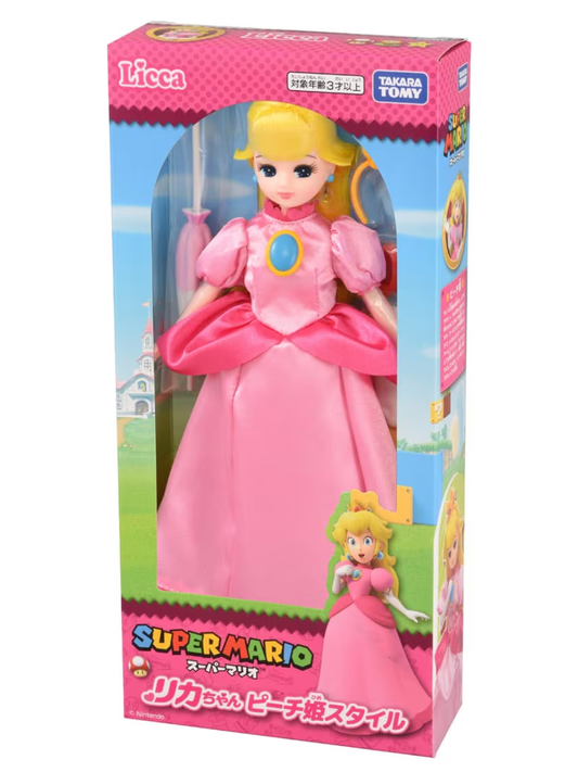 Super Mario Licca-chan Princess Peach Style Doll Figure Set