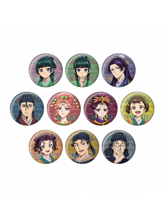 The Apothecary Diaries Wall Texture Can Badge Set Complete Box 10pcs