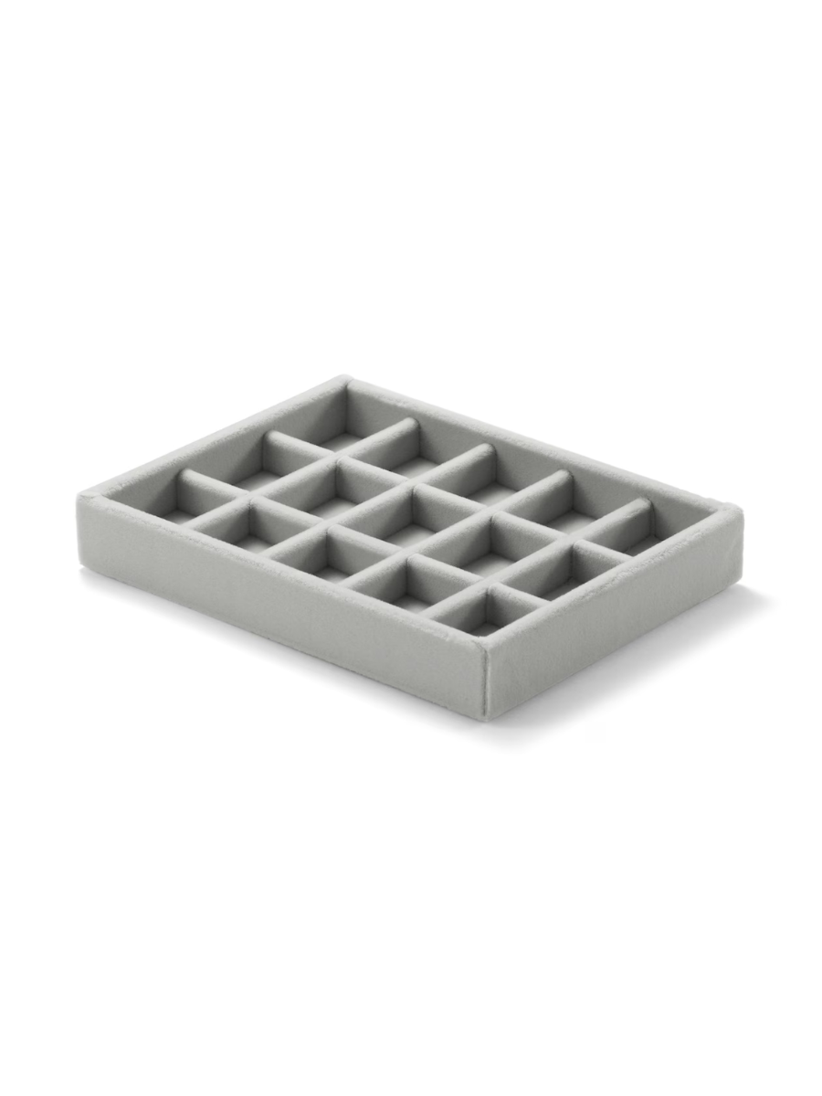 MUJI Acrylic Case Velvet Inner Grid Jewelry Case
