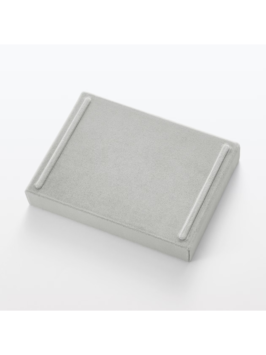 MUJI Acrylic Case Velvet Inner Grid Jewelry Case