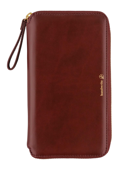 Hobonichi Techo 2026 Weeks Cover Amarone Zip PU Leather Planner Cover
