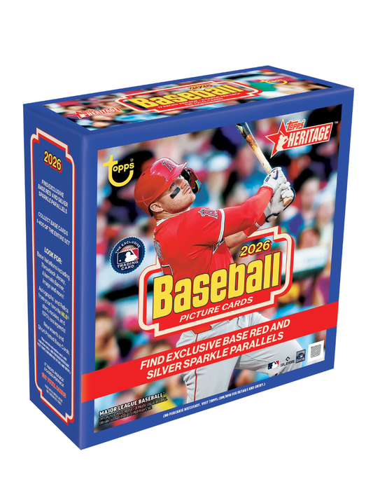 2026 Topps Heritage Baseball Mega Box Trading Cards MLB Sealed Box 17 Packs