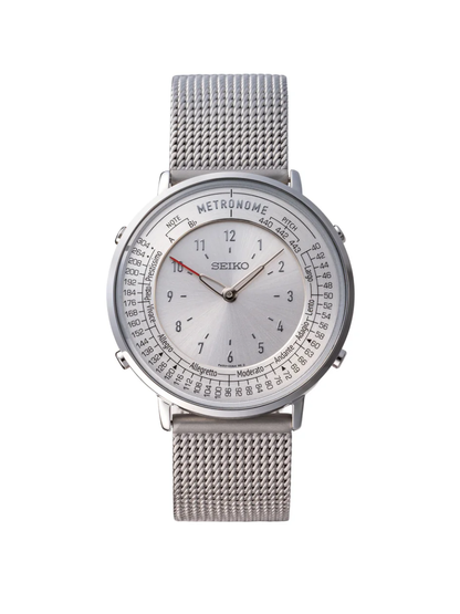 Seiko SMW007A Metronome Standard Line Silver Mesh Band Watch