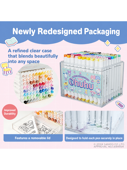 Ohuhu x Sanrio Characters Collaboration – 80-Color Marker Set