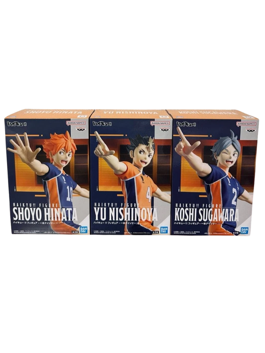 Haikyu!! Ippon Naisser Figure Set Shoyo Hinata, Yu Nishinoya & Koshi Sugawara
