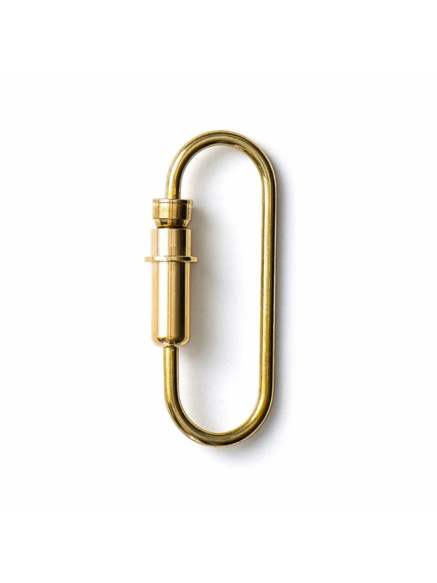 CANDY DESIGN & WORKS Bullet-Inspired Carabiner Key Holder  Nickel  Brass