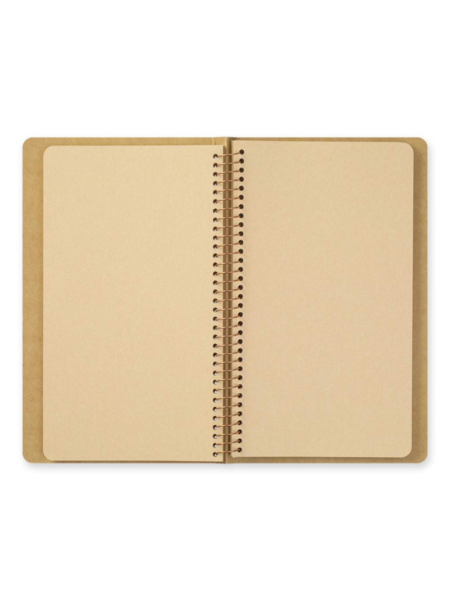 TRAVELER'S COMPANY A5 Slim Spiral Ring Notebook – Plain Kraft Paper Camel