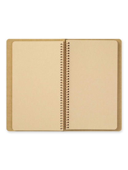 TRAVELER'S COMPANY A5 Slim Spiral Ring Notebook – Plain Kraft Paper Camel