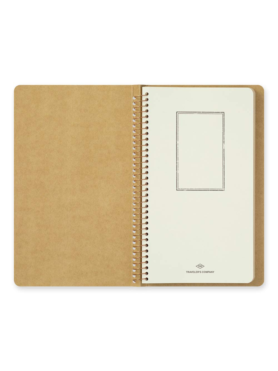 TRAVELER'S COMPANY A5 Slim Spiral Ring Notebook – Plain Kraft Paper Camel