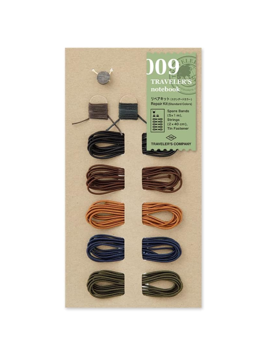TRAVELER'S notebook Repair Kit, Standard Color 5 Replacement Bands 2 Bookmark Cords