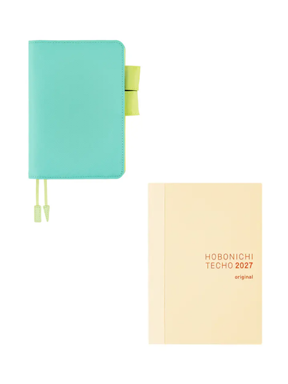 Hobonichi Techo Colors Aqua Lime Cover Original Size A6 Polyester Planner Cover 2027