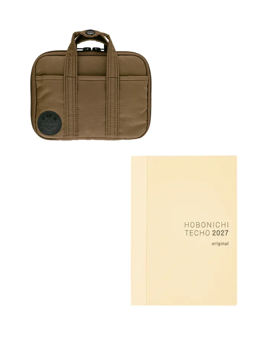 Hobonichi Techo 2027 A6 Original Planner Cover POTR Stroll Light Brown Nylon Organizer
