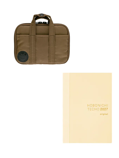 Hobonichi Techo 2027 A6 Original Planner Cover POTR Stroll Light Brown Nylon Organizer
