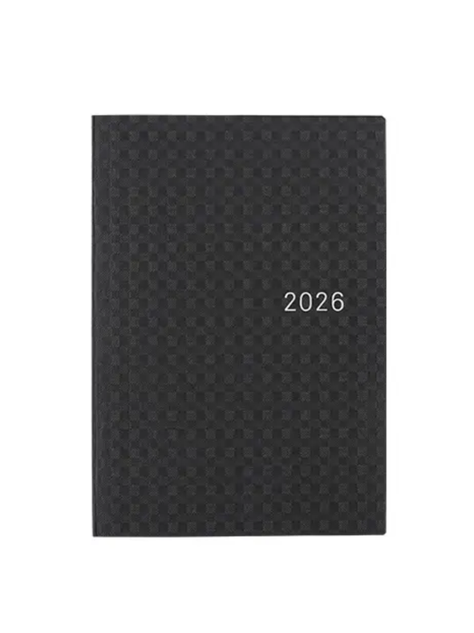 Hobonichi Techo HON 2026 Paper Series “Black Gingham” Planner A6/A5