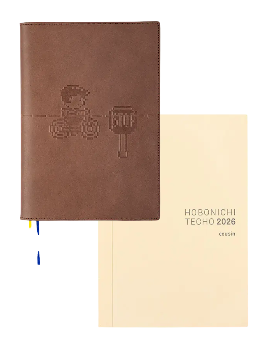 Hobonichi Techo 2026 MOTHER “Kurukuru Pedal” Leather Planner Cover A5