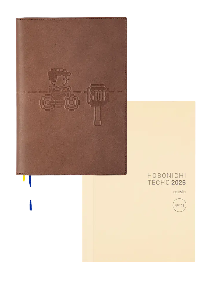 Hobonichi Techo 2026 MOTHER “Kurukuru Pedal” Leather Planner Cover A5