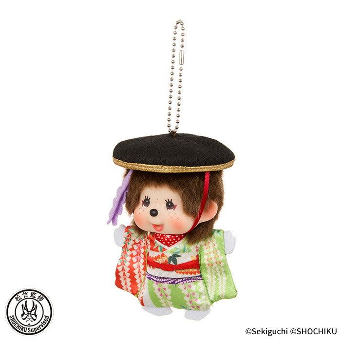 Sekiguchi Monchhichi x Kabuki SS Large Face Fujimusume Keychain