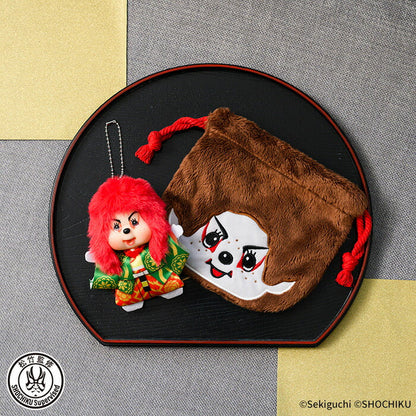 Sekiguchi Monchhichi x Kabuki Drawstring Bag 15cm Collaboration Pouch