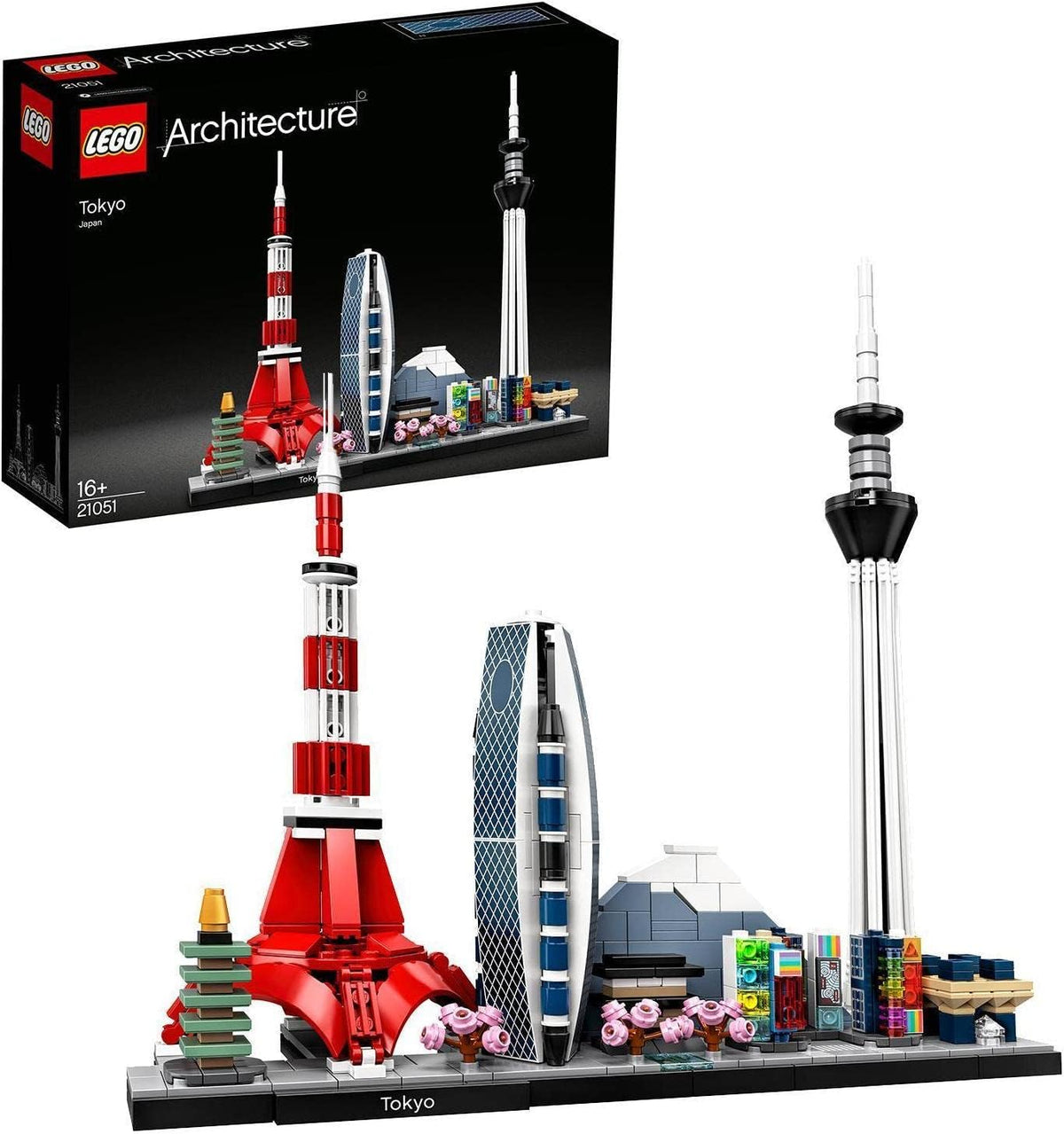 LEGO Architecture Tokyo 21051 Set with Japan Exclusive Sakura Mini Set