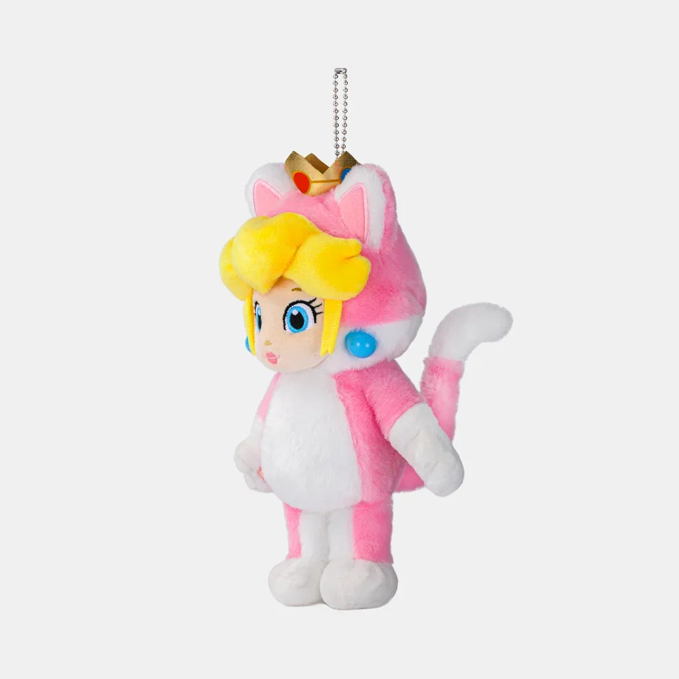 Super Mario Cat Peach Mascot Plush with Ball Chain