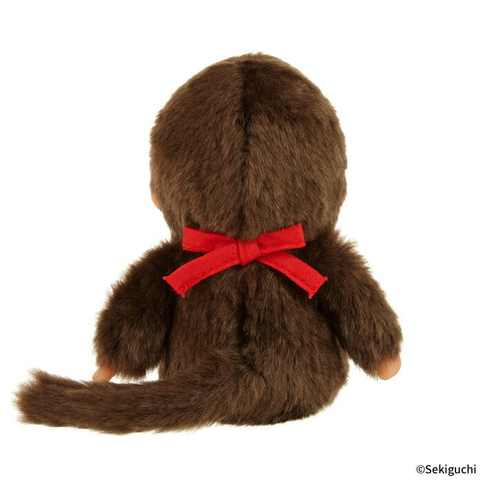 Sekiguchi Monchhichi Premium Standard SS Size Brown Boy Sitting Plush Doll