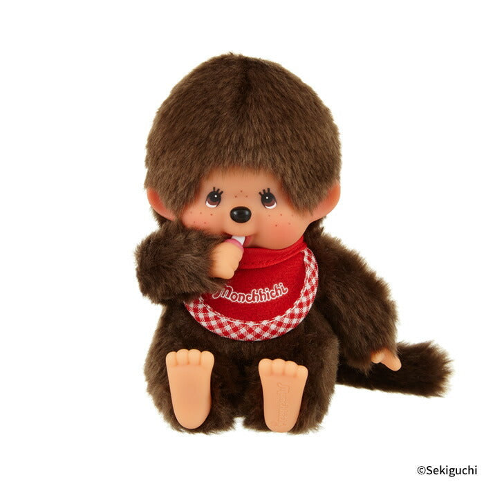 Sekiguchi Monchhichi Premium Standard SS Size Brown Boy Sitting Plush Doll