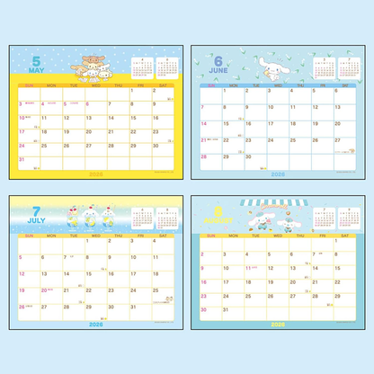 Sanrio 622095 Ring Calendar 2026 Cinnamon Roll Tabletop Paper Calendar