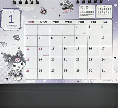 Kuromi 2026 Desktop Ring Calendar