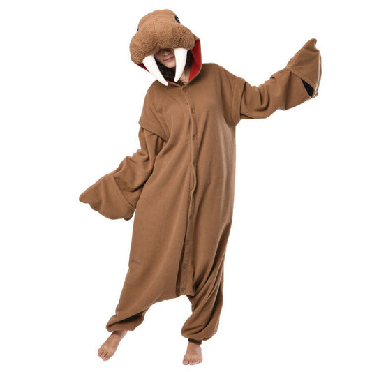 SAZAC Fleece Walrus Kigurumi Pajamas Halloween Cosplay Costume