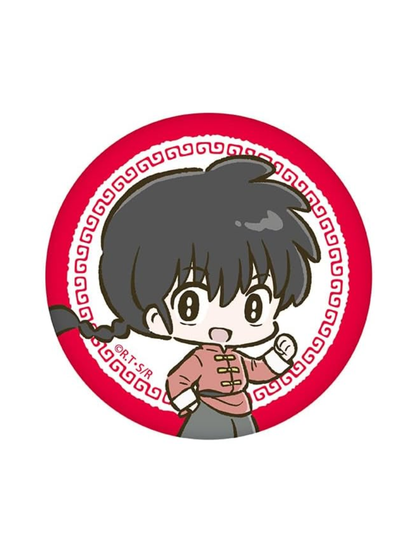 Ranma 1/2 Deformed Trading Can Badge Set Complete Box 8pcs