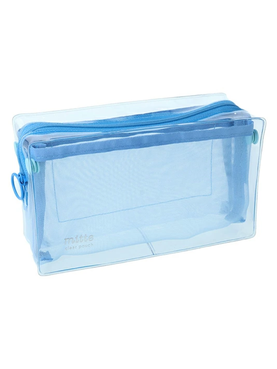 Mitte Clear Multi-Compartment Mesh Box Pouch