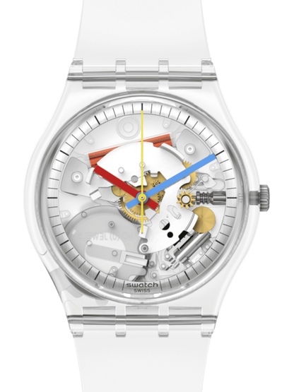 Swatch CLEARLY GENT SO28K100-S06 Transparent Watch