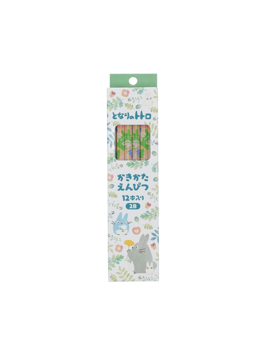 My Neighbor Totoro 2B Pencil Set 12 Pack Colorful Leaf Design