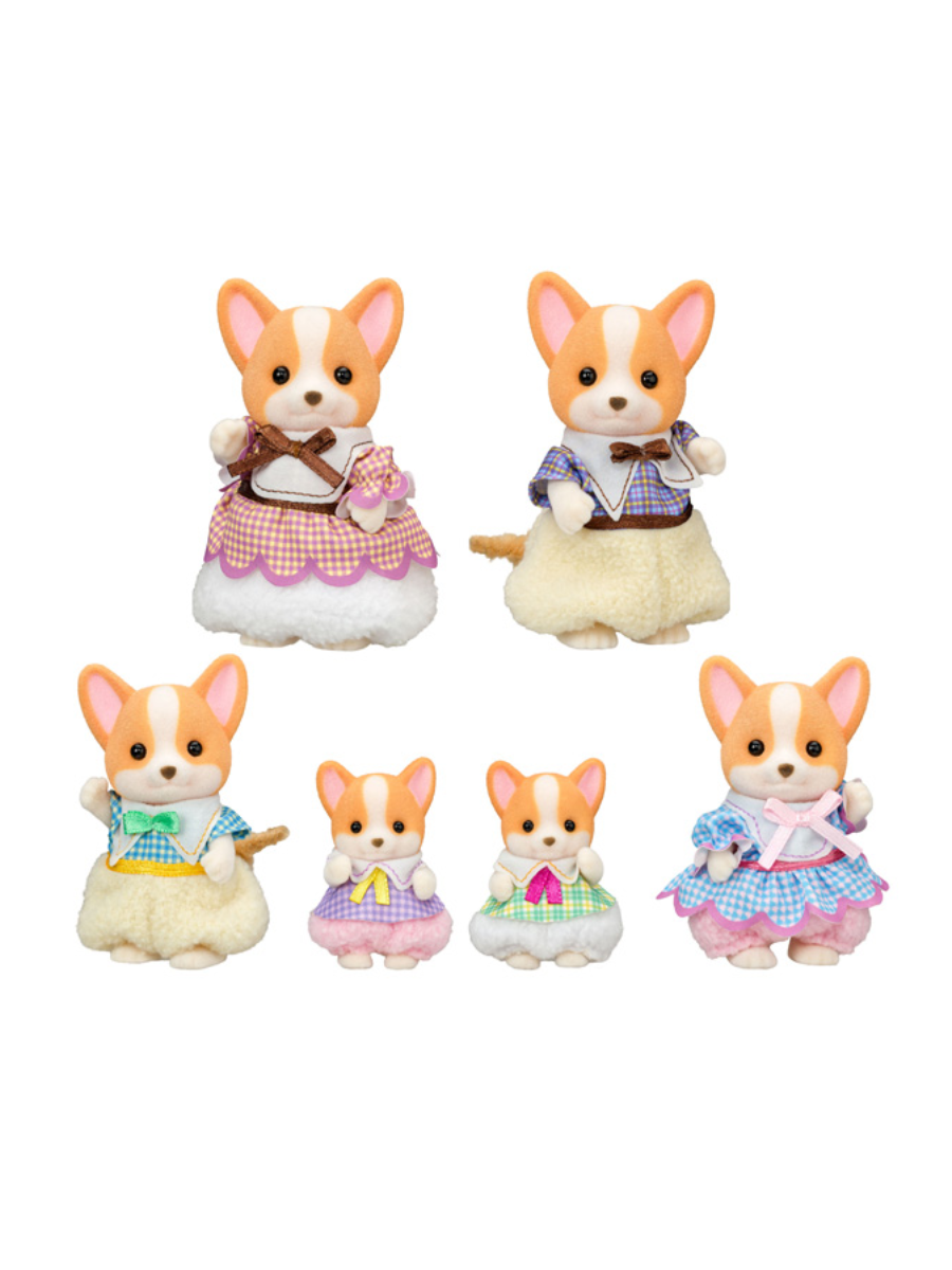 Sylvanian Families Corgi Family Figure Set