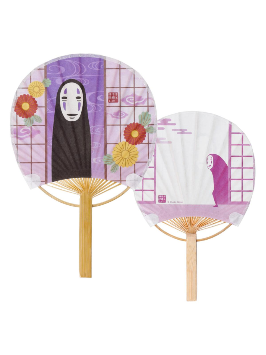 Spirited Away Mini Bamboo Fan Set No-Face Design