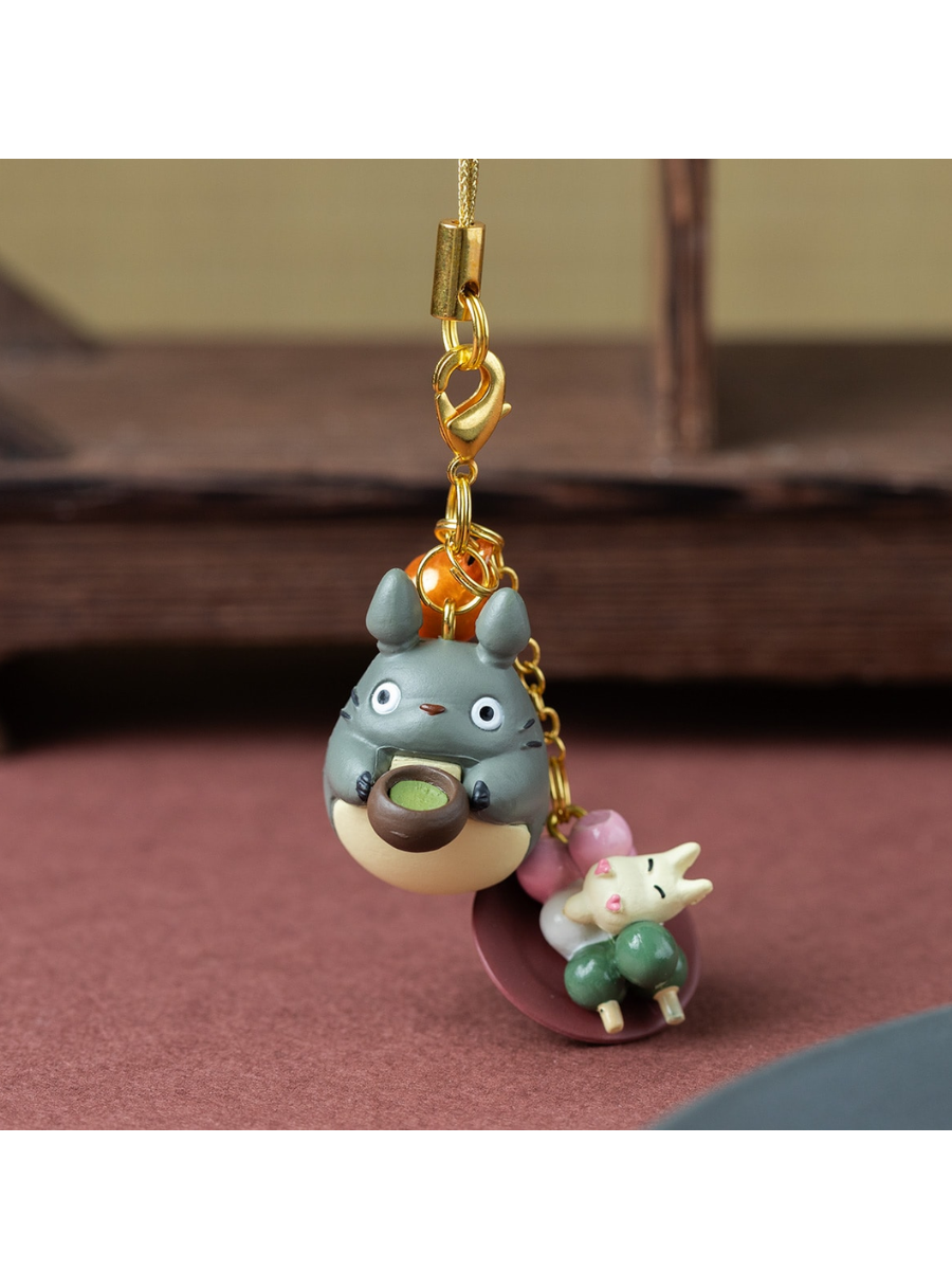 Totoro Style Dango Keychain Japanese Wagashi Charm