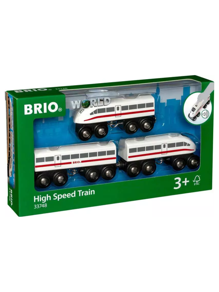 BRIO High-Speed Train with Sound - Classic Wooden Train with Modern Design