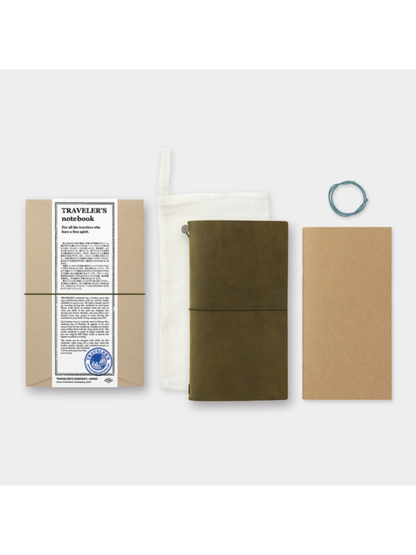 Traveler’s Notebook Regular Size Starter Kit Olive