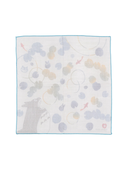 My Neighbor Totoro Gauze Handkerchief Goldfish Water Ripple Design