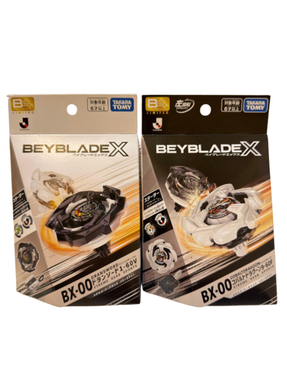 Beyblade X BX-00 J-League Collaboration Set 1-60V Black & 9-60F White