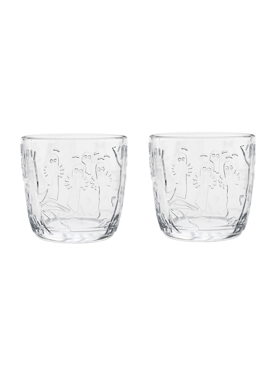 Moomin Arabia Clear Tumbler Glass Pair